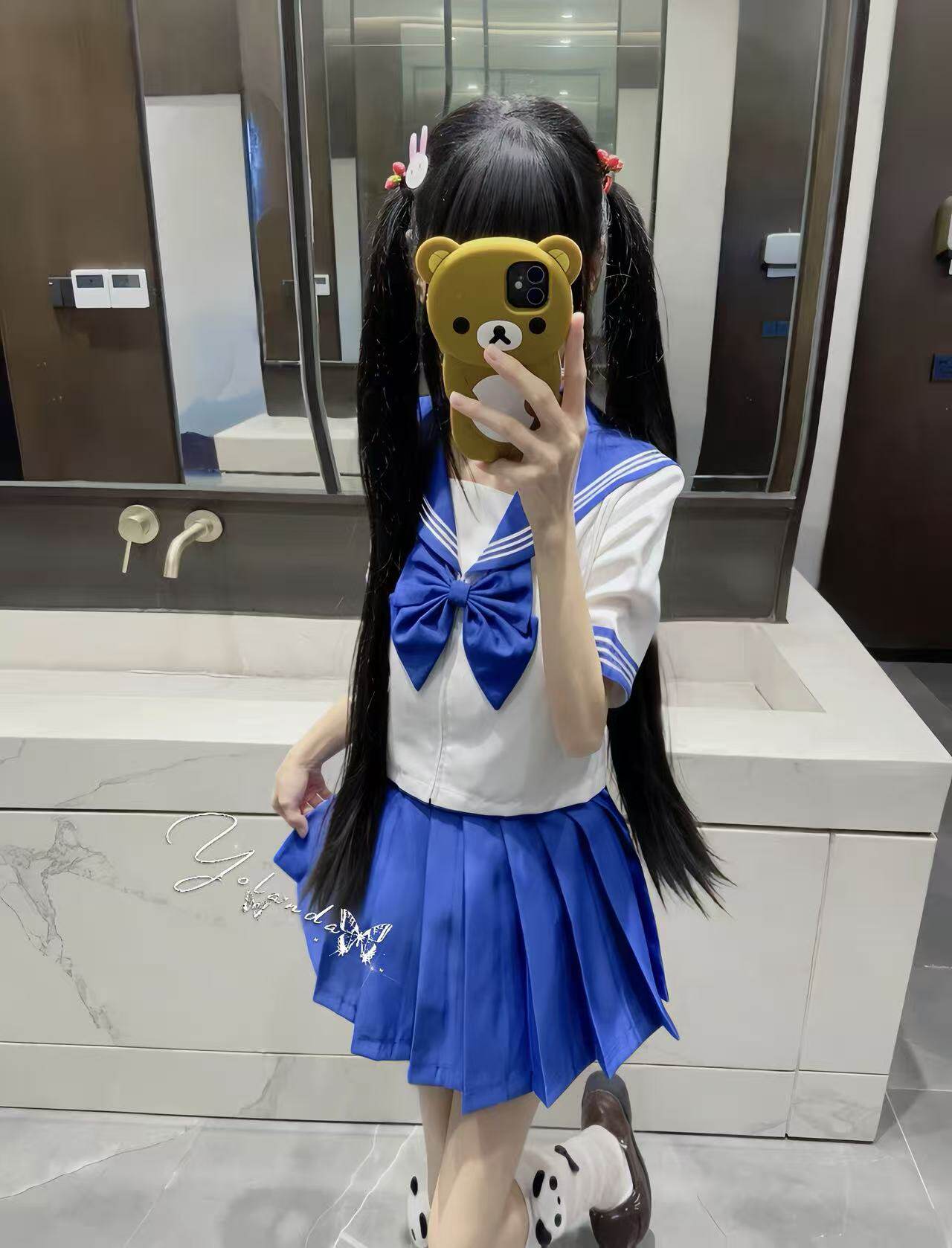 【2-3个月发】bodyline全新再贩萌款宝石蓝彩虹战队jk制服水手服