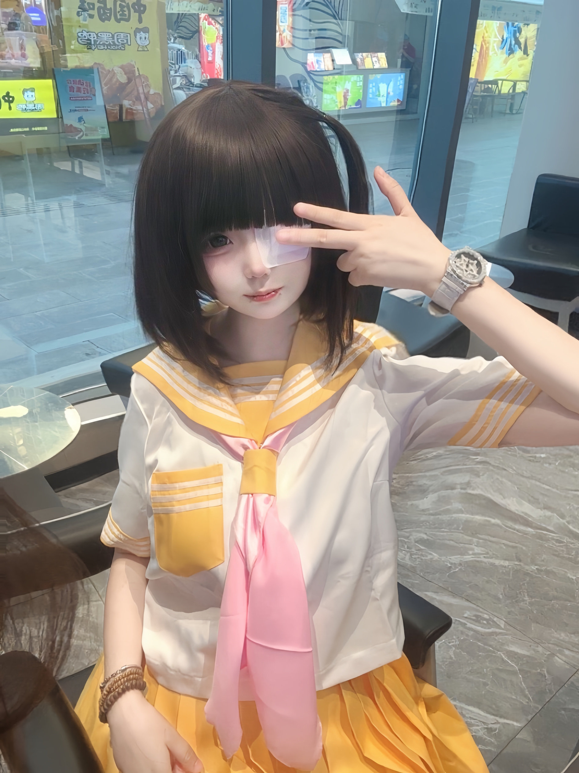 【两个月发】Bodyline日牌全新未拆封水手服套装黄色满襟jk制服