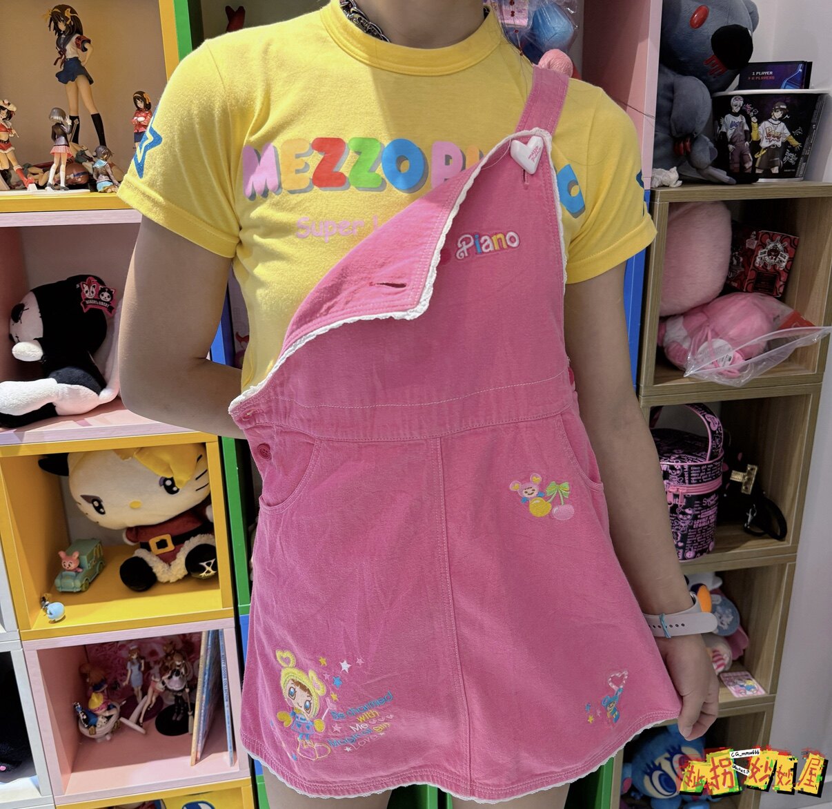 【现货掉落】mezzopiano日牌中古稀有孤品背带裙小码少萝宝宝童趣