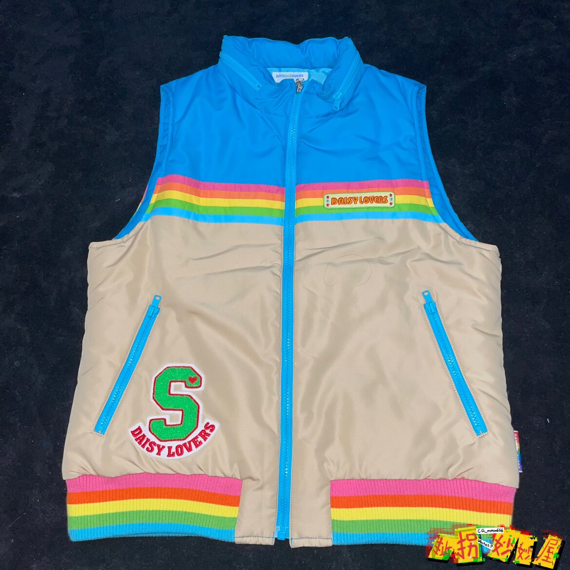 【现货掉落】Daisylovers日牌中古稀有孤品可爱棉服马甲原宿童趣