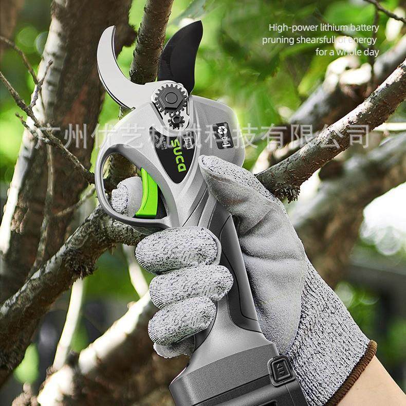 工厂直发舒畅电动修枝剪果树专用修剪机高枝修剪园林锂电剪子充电