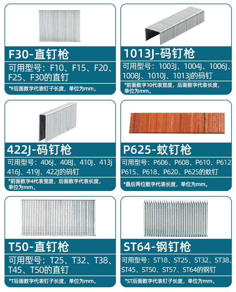 中杰气钉枪气动F30T50直钉枪钢钉汽钉码钉排钉钢排木工装修枪钉抢 五金/工具 气钉枪 原图主图