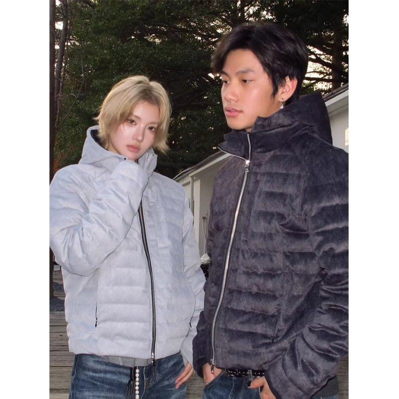 EME 马年限定可拆卸帽型排骨羽绒服男女冬季国标90白鸭绒保暖外套