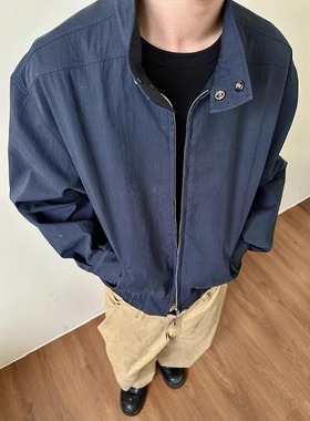 MADEEXTREME 春款复古哈灵顿夹克立领休闲短宽版型男女时尚外套