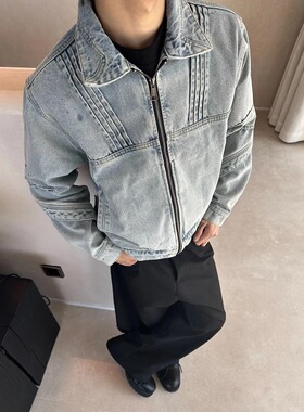 MADEEXTREME折翼天使重工牛仔夹克男cleanfit高级小众waiting外套