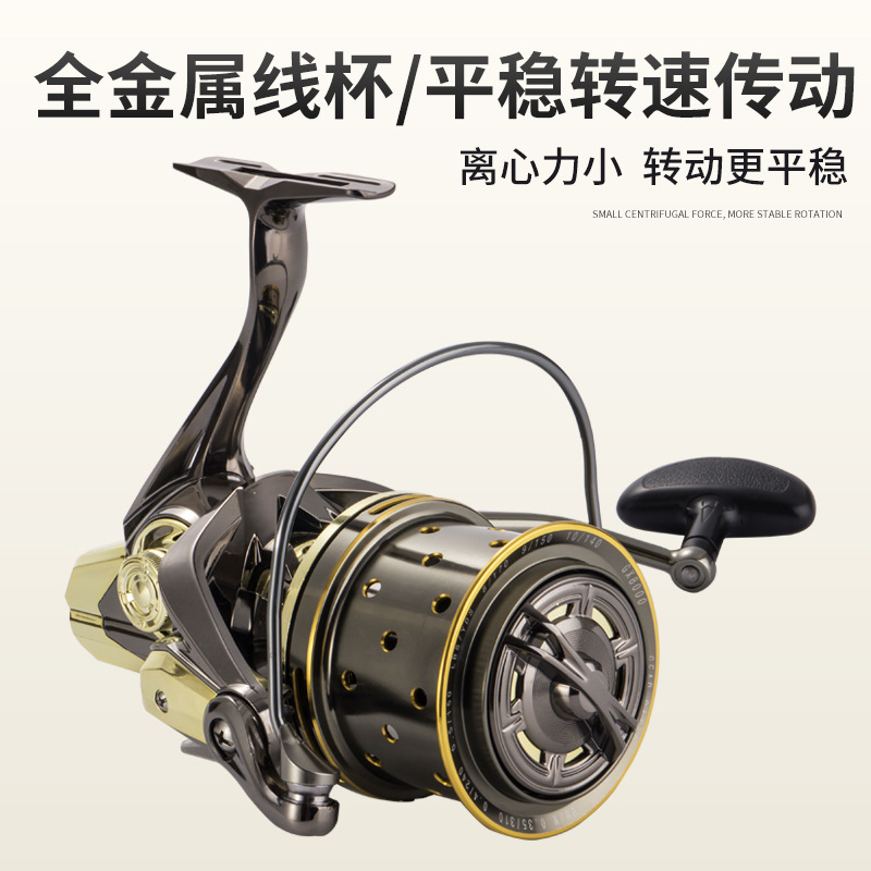 科美龙锚鱼轮防海水远投轮不锈钢轴承海钓轮海竿渔轮纺车轮