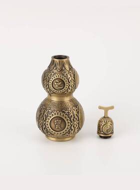 厂家 新款铜葫芦摆件开盖铜葫芦机压葫芦工艺品佛具