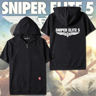 狙击精英5卫衣 Sniper Elite 5游戏周边男宽松上衣夏透气拉链衣服