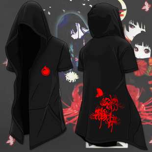 地狱少女短袖卫衣连帽阎魔爱动漫衣服夏二次元T恤彼岸花周边风衣