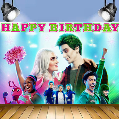 僵尸高校背景布可定制