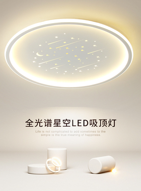 客厅主卧室灯饰现代简约大气LED吸顶灯2024新款房间书房星空灯具