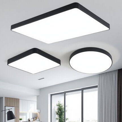 北欧长方形客厅灯2025新款LED主卧室吸顶灯阳台房间广东中山灯具