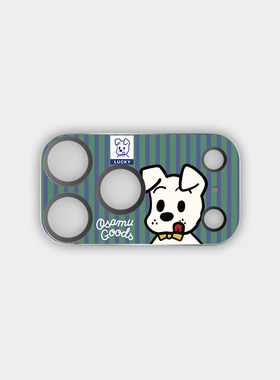 适用苹果17promax/17pro卡通小狗手机镜头保护贴镜面膜可爱绿色