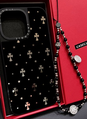 C家联名MagSafe磁吸潮牌十字架适用iphone17手机壳16promax苹果15pro镜面保护套14plus高级感13女Air小众12