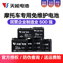 天能摩托车电瓶12v免维护干蓄电池125弯梁12伏9a7a踏板车通用 包邮