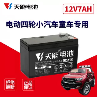 天能6v7ah童车蓄电池四轮小孩
