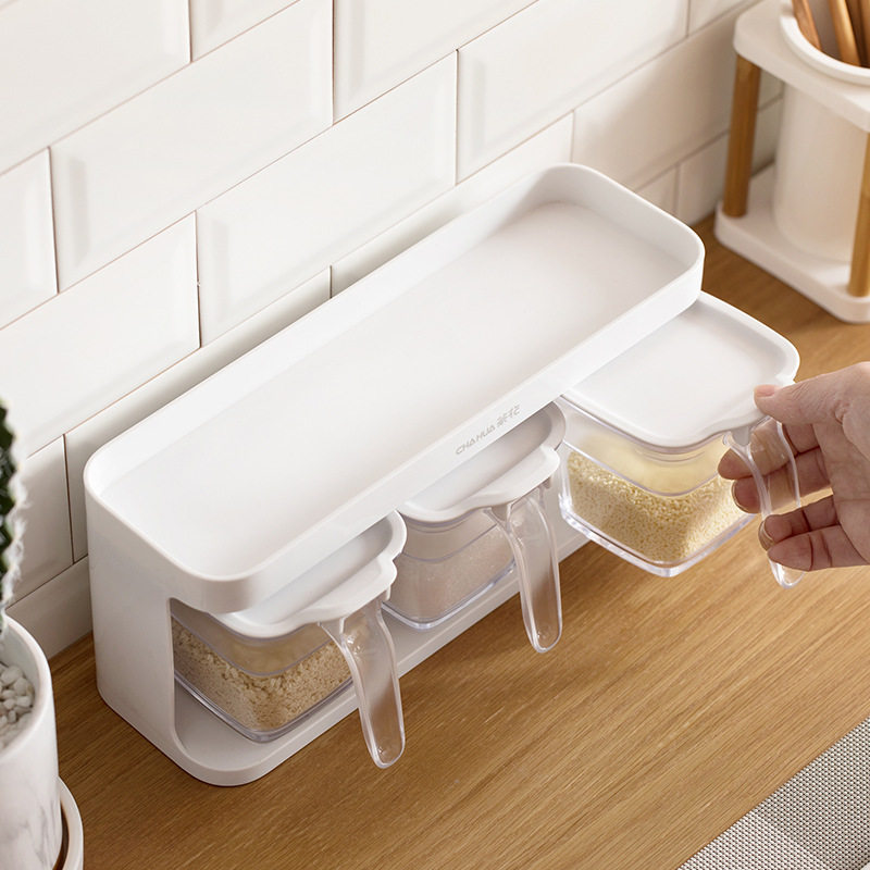 茶花塑料调味罐带底座勺子厨房用品大号调味瓶调料罐家用组合批发,厨房/烹饪用具,调味瓶罐/调料研磨器,淘宝优惠券,粉丝福利购,淘宝优惠卷