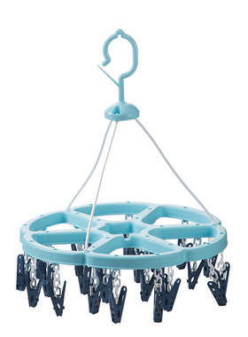 茶花16夹连心晒衣架 内衣架塑料晒架袜架07021T