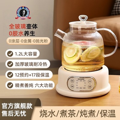 Aenaeder艾纳迪养生壶全玻璃家用多功能炖煮壶0涂层全自动电水壶
