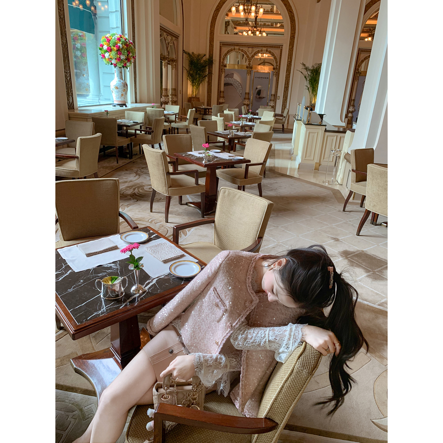 小香风亮片羊毛短款外套女外套