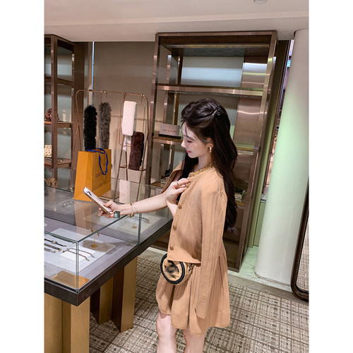 小香风针织套装女早秋好看两件套