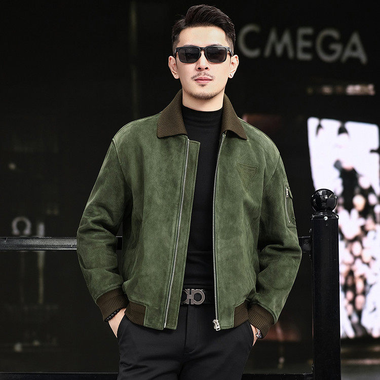 真皮皮衣男士外套头层山羊皮2025新开秋冬皮夹克休闲百搭棒球服潮