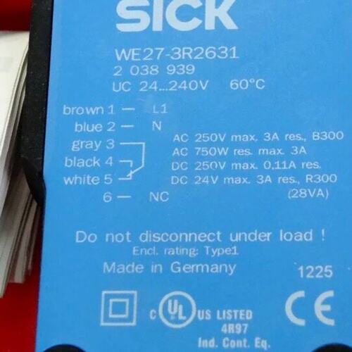 （议价）SICK光电开关型号WE27-3R2631，德国制造，质量靠