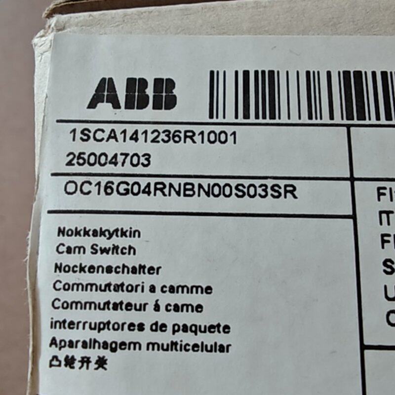 (议价)ABB凸轮开关 OC16G04RNBN00S03SR,型号