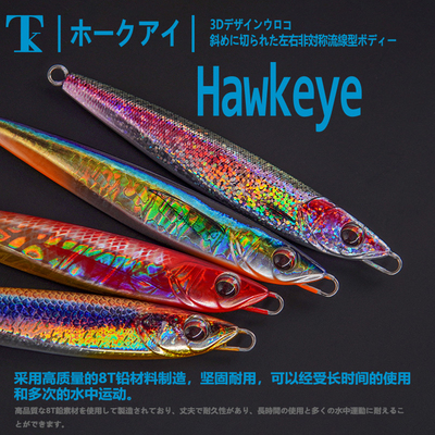 TK新款HAWKEYE铁板3D仿真假饵