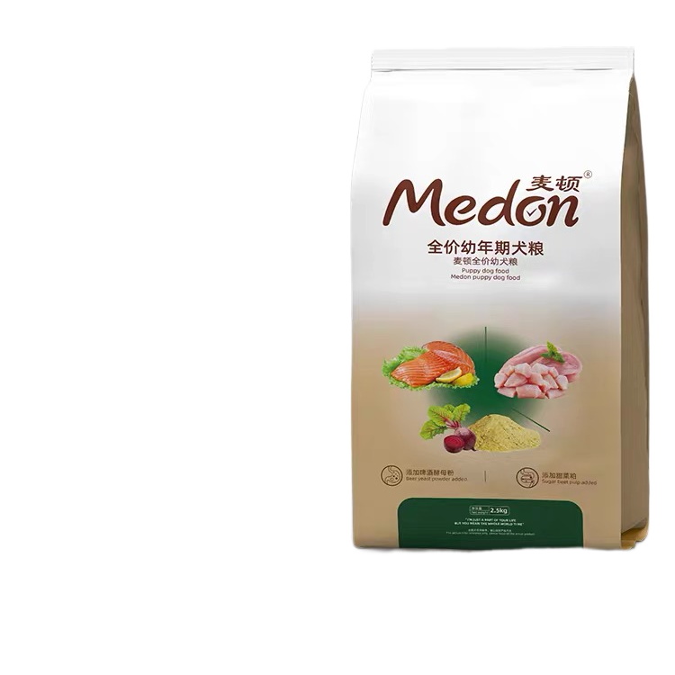 麦顿狗粮成犬幼犬粮通用型泰迪比熊拉布拉多天然鲜粮鲜之味2.5kg