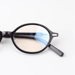 书呆子眼镜椭圆眼睛框超轻板材透明框镜架配高度数近视眼镜女6380