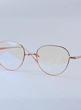 韩系文艺小脸近视眼镜框纯钛眼镜架全框配眼睛近视镜片女款小6546