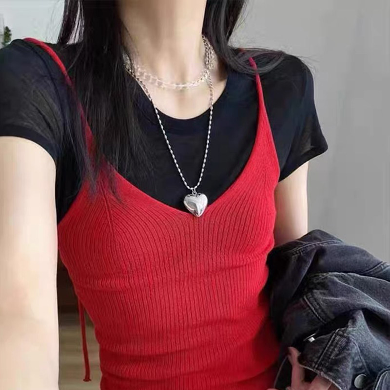 韩国ins博主同款大爱心项链