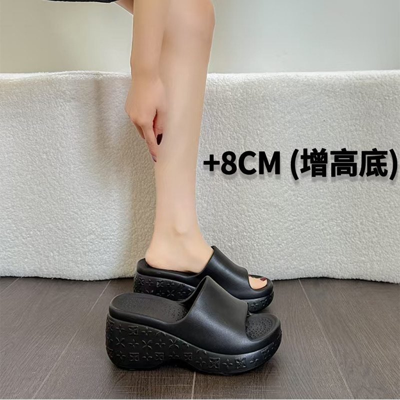 EVA踩屎感厚底一字拖鞋女夏季外穿耐磨休闲百搭防滑沙滩凉拖鞋潮