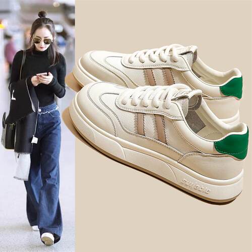 德训小白鞋女生百搭春秋平厚底2026夏季新款网红爆单休闲运动板鞋