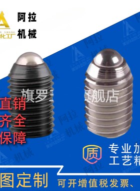 BSJ3/4/5/6/8/10/12/16 不锈钢球头柱塞 弹性顶丝 波珠螺丝ZAC13