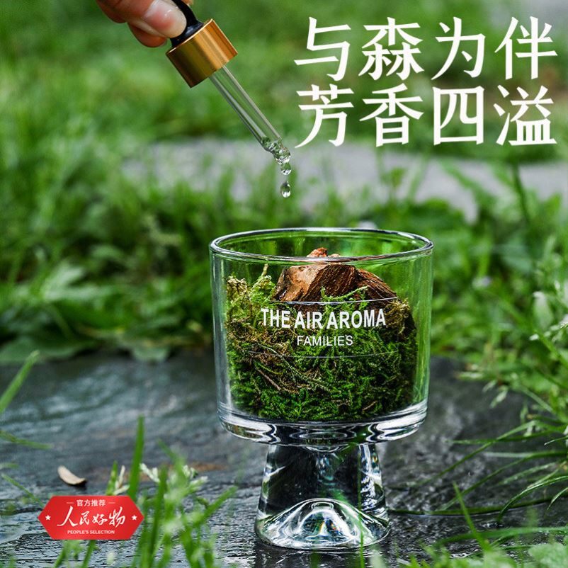 松木青苔扩香杯森系无火精油挥发液净化空气留香持久家居摆件香薰