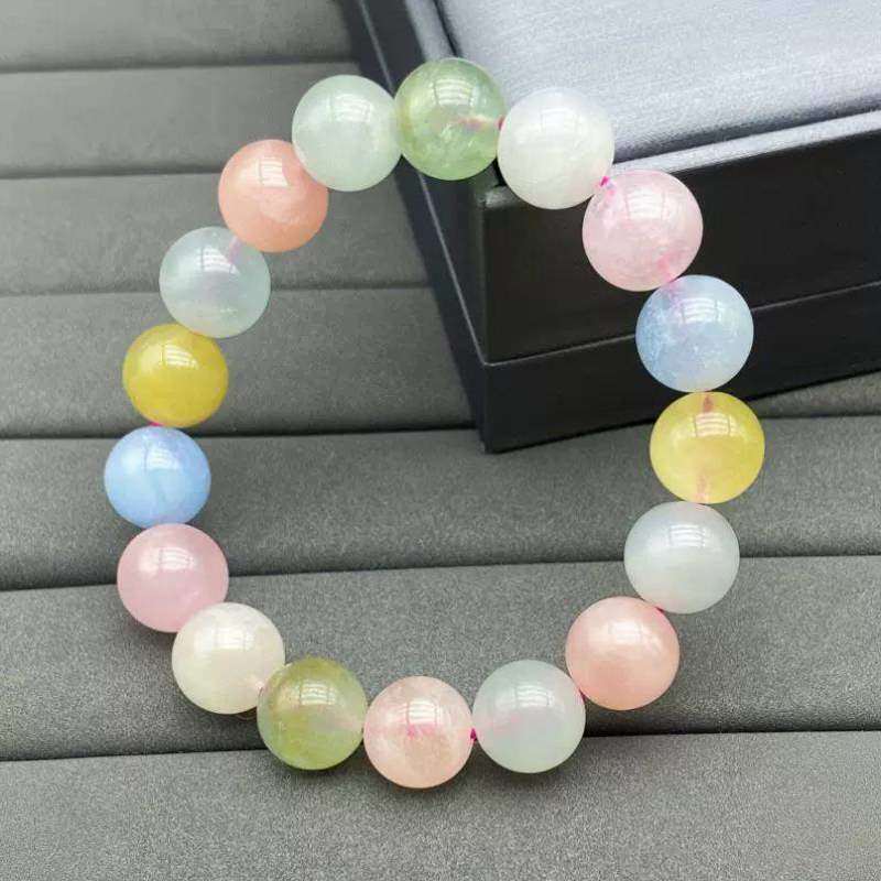 闺蜜绿柱石手链&马卡龙色摩根摩根女玉石学生超仙石新森系饰手串