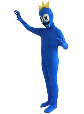 万圣节cos彩虹朋友ROBLOX游戏衣服蓝色小怪物连体衣角色扮演服装