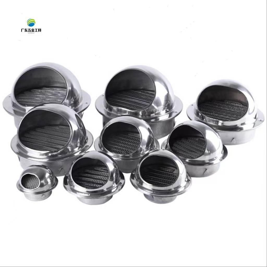 304不锈钢风帽油烟机排烟管外墙通风口PVC管出风口防鸟防雨防风罩