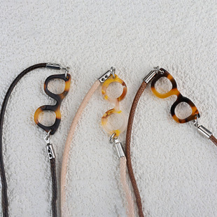 皮纹眼镜链条挂脖复古太阳眼睛绳口罩女男挂绳防滑丢墨镜简约链子