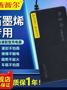 西普尔电动车充电器灌胶防雨淋48v23ah石墨烯60v4A铅酸72防震防潮