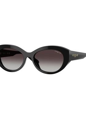 代购vogue女士太阳镜防紫外线遮光抗眩光清晰视野猫眼型黑色