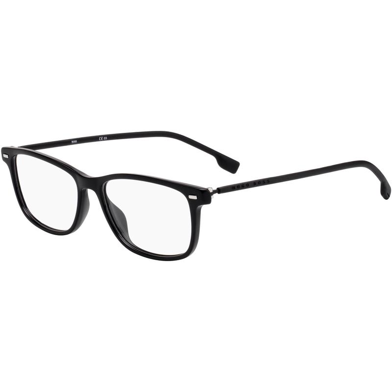 代购Hugo Boss男士眼镜框矩形黑色全框塑料办公日常佩戴眼镜架
