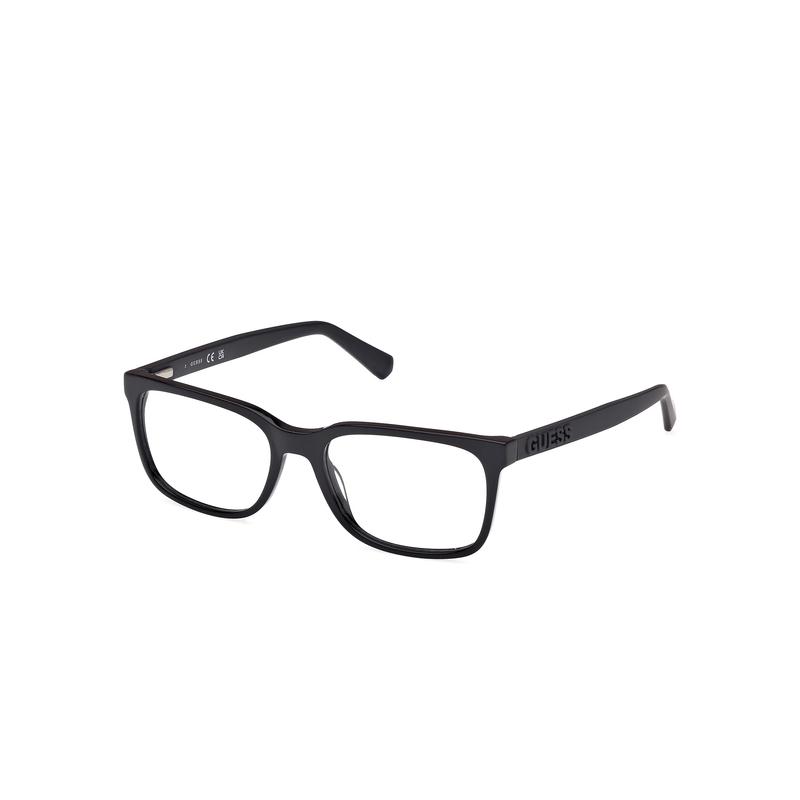 GUESS男士眼镜架矩形黑色塑料材质全框日常佩戴办公眼镜框
