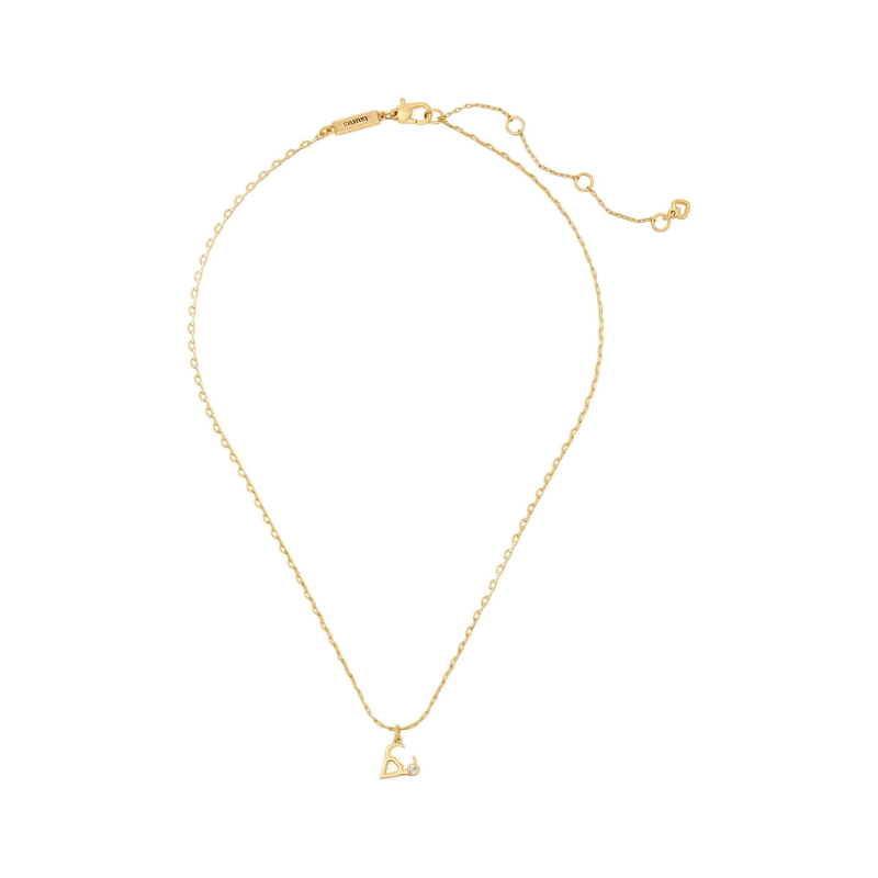 代购kate spade女士项链精致时尚简约个性金色心形吊坠