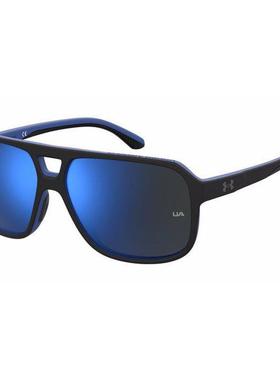 代购Under Armour安德玛男士太阳镜全框蓝色镜片黑色镜架