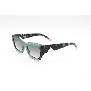 代购 Missoni女士太阳镜矩形塑料渐变色绿色粉色户外出行墨镜