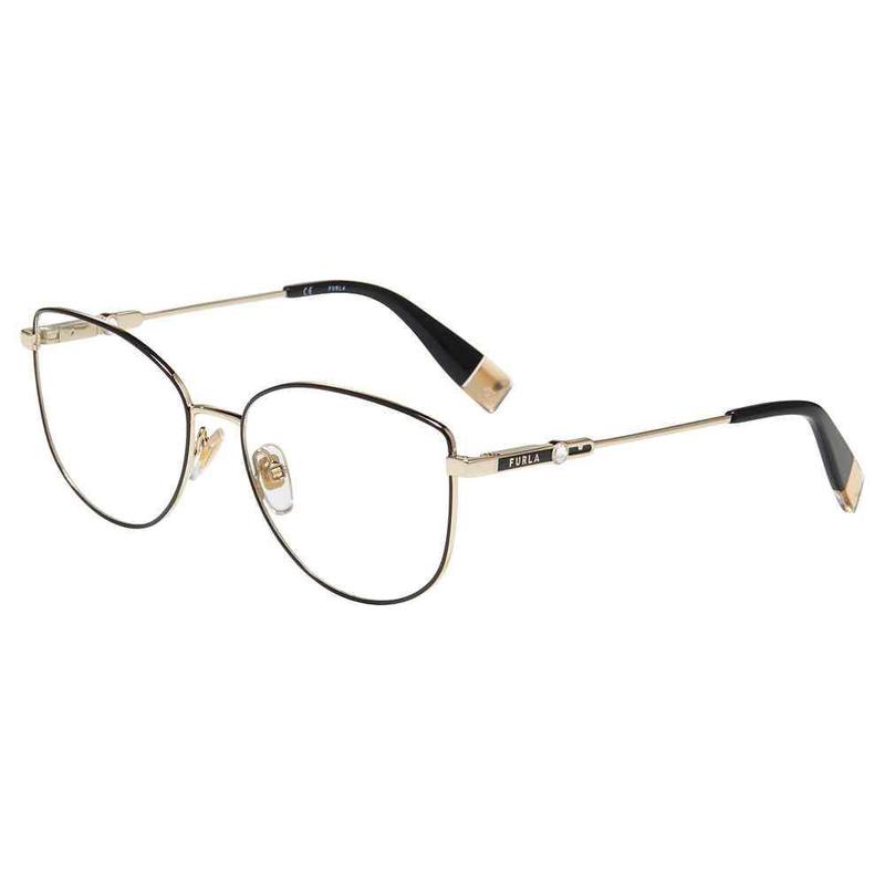 FURLA芙拉女士眼镜框几何形全框金属双色日常佩戴办公眼镜架