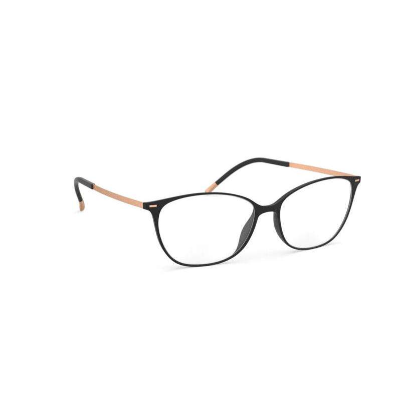 代购Silhouette诗乐男女眼镜框黑色玫瑰金全框金属日常佩戴办公